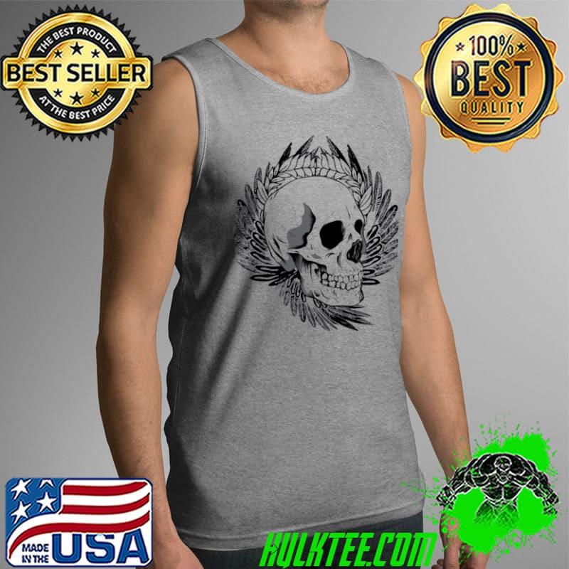 Feathered Skull Jacob Zelazny Halloween Shirt Tank Top Feathered Skull Jacob Zelazny Halloween Shirt Tank Top