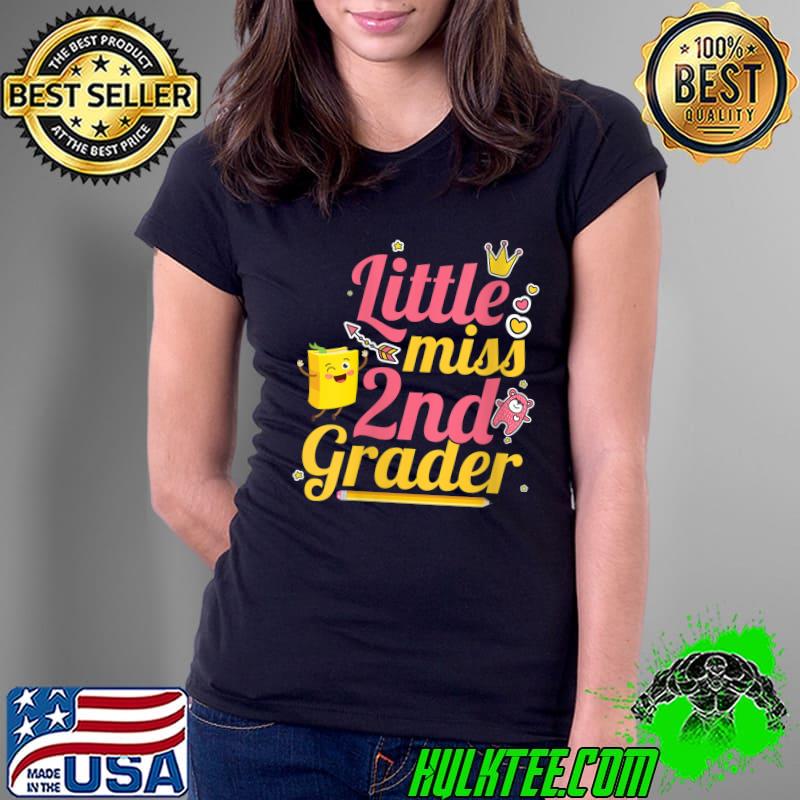 First Day Of School Little Miss 2nd Grader Girls T-Shirt Ladies Tee First Day Of School Little Miss 2nd Grader Girls T-Shirt Ladies Tee