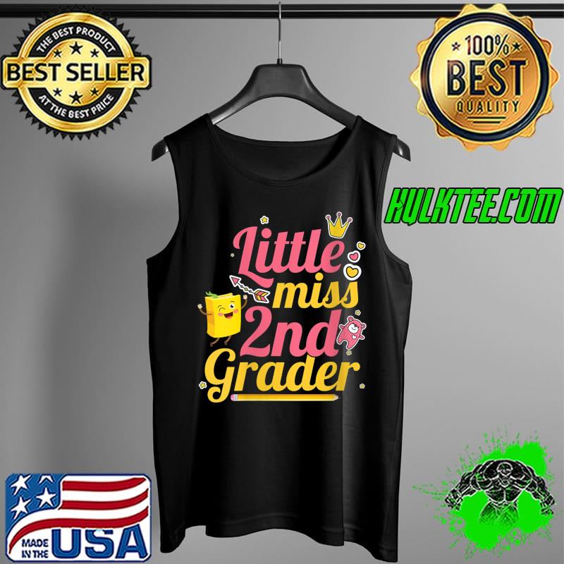 First Day Of School Little Miss 2nd Grader Girls T-Shirt Tank Top First Day Of School Little Miss 2nd Grader Girls T-Shirt Tank Top