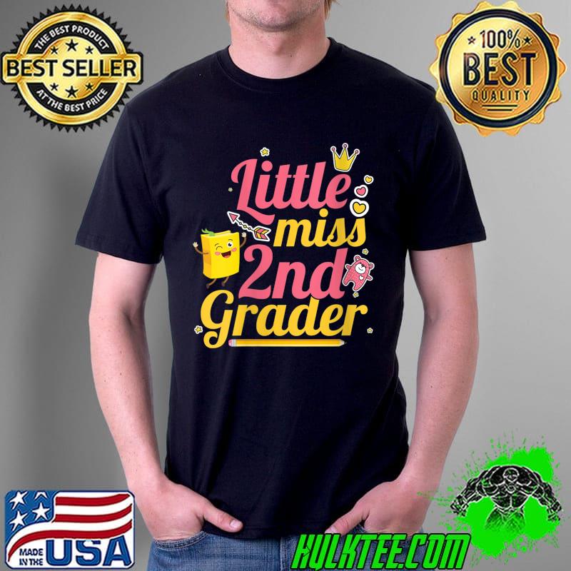 First Day Of School Little Miss 2nd Grader Girls T-Shirt Unisex First Day Of School Little Miss 2nd Grader Girls T-Shirt Unisex
