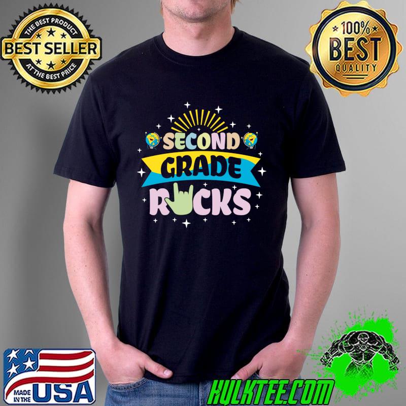 First Day Of School Second Grade Rocks Teacher T-Shirt Unisex First Day Of School Second Grade Rocks Teacher T-Shirt Unisex