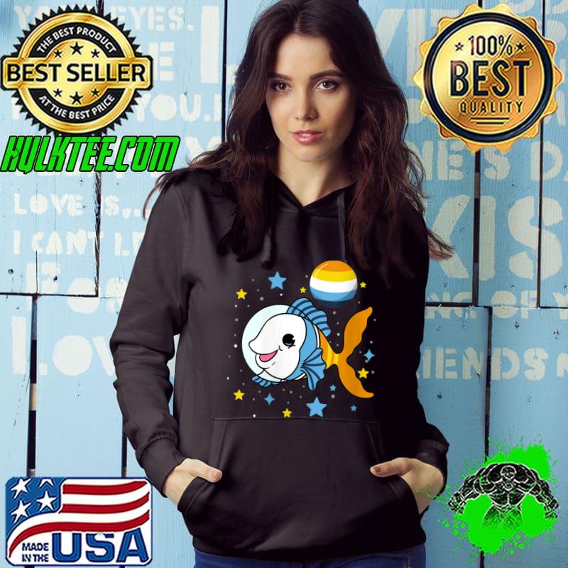 Fish In Space Aroace Pride Ball Vintage T-Shirt
