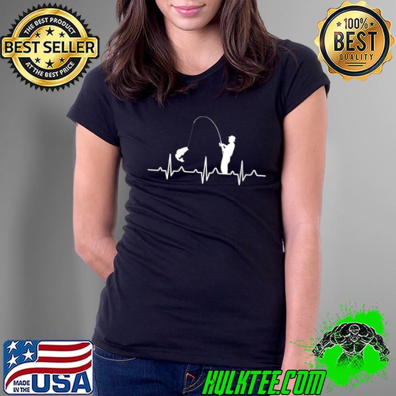 Fishing Heartbeat T-Shirt Ladies Tee Fishing Heartbeat T-Shirt Ladies Tee