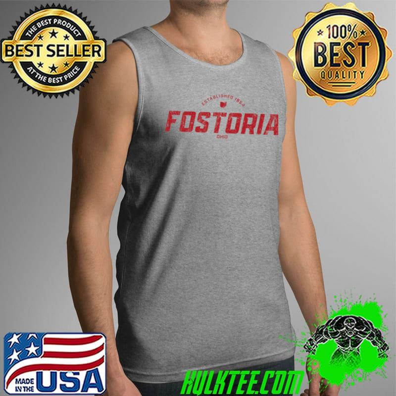 Fostoria Ohio OH Vintage Athletic Red Sports Logo T-Shirt Tank Top Fostoria Ohio OH Vintage Athletic Red Sports Logo T-Shirt Tank Top