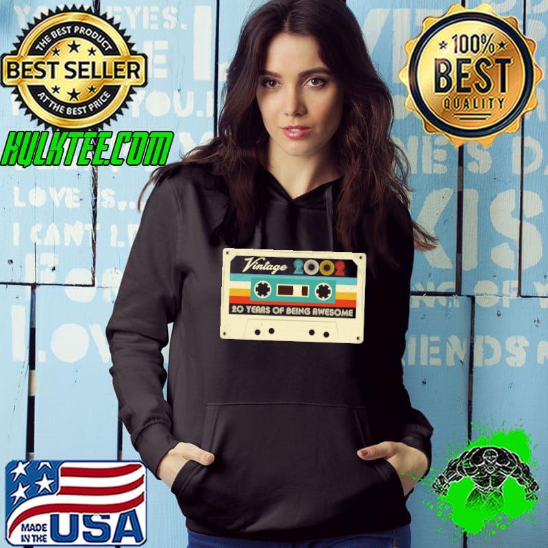 Funny 20 Years Old Retro Vintage 2002 Cassette Tape 20th Birthday T-shirt