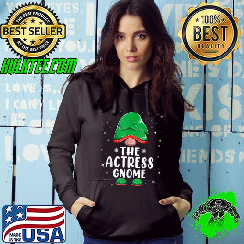 Funny Actress Gnome Buffalo Plaid Matching Family Christmas T Shirt