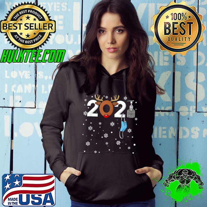 Funny Christmas Reindeer 2021 Funny Boys Kids Family Xmas T Shirt