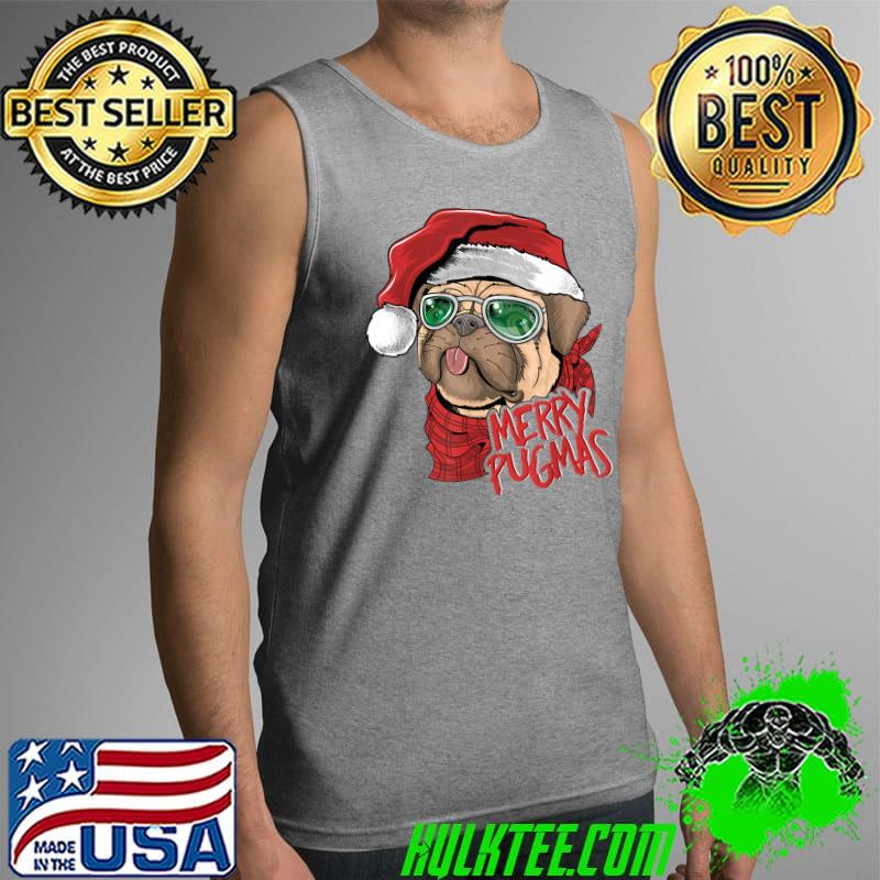 Funny Christmas Santa Pug - Merry Pugmas Cute Pug Lover Christmas T-Shirt Tank Top Funny Christmas Santa Pug - Merry Pugmas Cute Pug Lover Christmas T-Shirt Tank Top