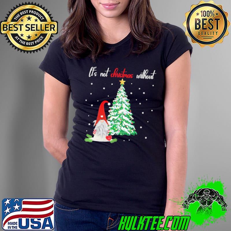 Funny Christmas Tree Gnomes Unisex T-Shirt Ladies Tee Funny Christmas Tree Gnomes Unisex T-Shirt Ladies Tee