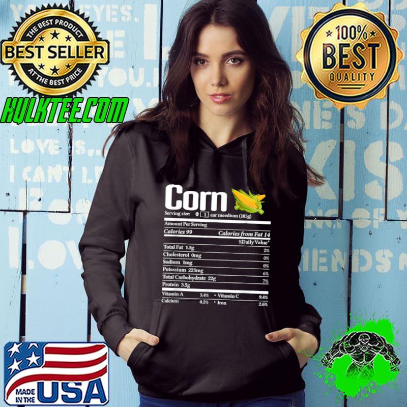 Funny Corn Nutrition Shirt Thanksgiving Christmas Gifts T-Shirt