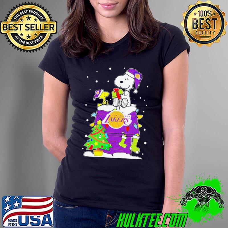 Funny Cute Snoopy Lakers Ugly Christmas Shirt Ladies Tee Funny Cute Snoopy Lakers Ugly Christmas Shirt Ladies Tee