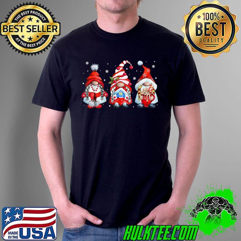 Funny Cutest Gnomes Santa Hat Merry Christmas Winter Xmas Pajama T-Shirt Unisex Funny Cutest Gnomes Santa Hat Merry Christmas Winter Xmas Pajama T-Shirt Unisex