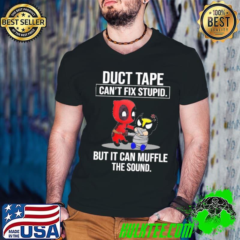Funny duct Tape Can’t Fix Stupid But Can Muffle The Sound Deadpool Shirt Guys V Neck Funny duct Tape Can’t Fix Stupid But Can Muffle The Sound Deadpool Shirt Guys V Neck