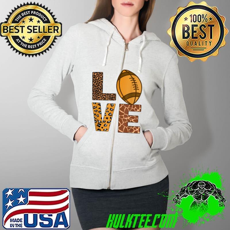 Funny football Player Mom Leopard Cheetah Love Football Fan T-Shirt Full Zip Hooded Funny football Player Mom Leopard Cheetah Love Football Fan T-Shirt Full Zip Hooded