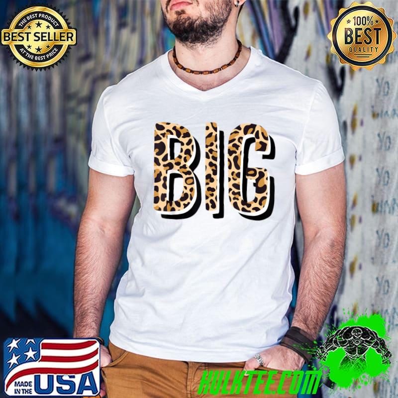 Funny gbig Big Little Sorority Family Matching Leopard Cute Big T-Shirt