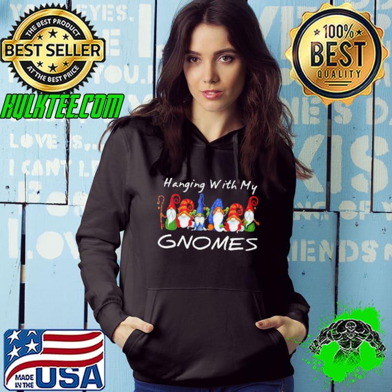 Funny Hanging with gnomies gnome christmas xmas shirt Funny Hanging with gnomies gnome christmas xmas shirt