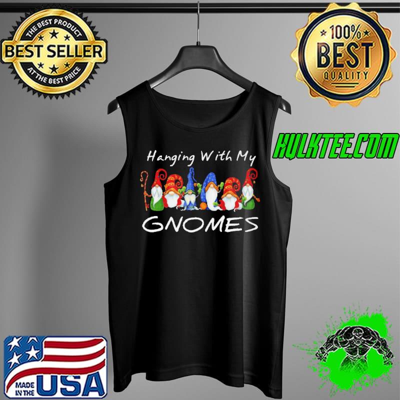 Funny Hanging with gnomies gnome christmas xmas Tank Top Funny Hanging with gnomies gnome christmas xmas Tank Top