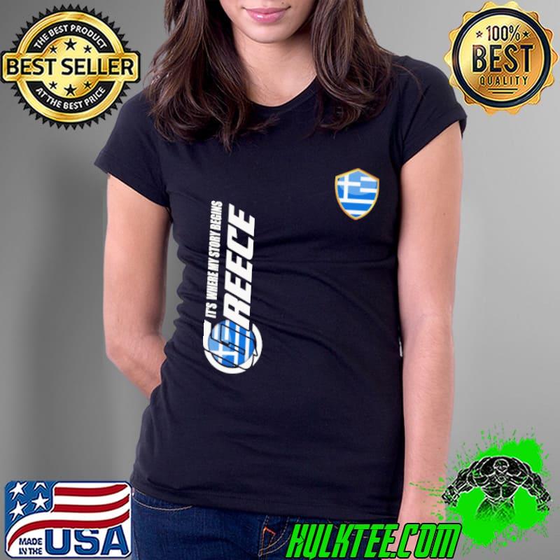 Funny Its where my story begins greece ds23 logo Ladies Tee Funny Its where my story begins greece ds23 logo Ladies Tee