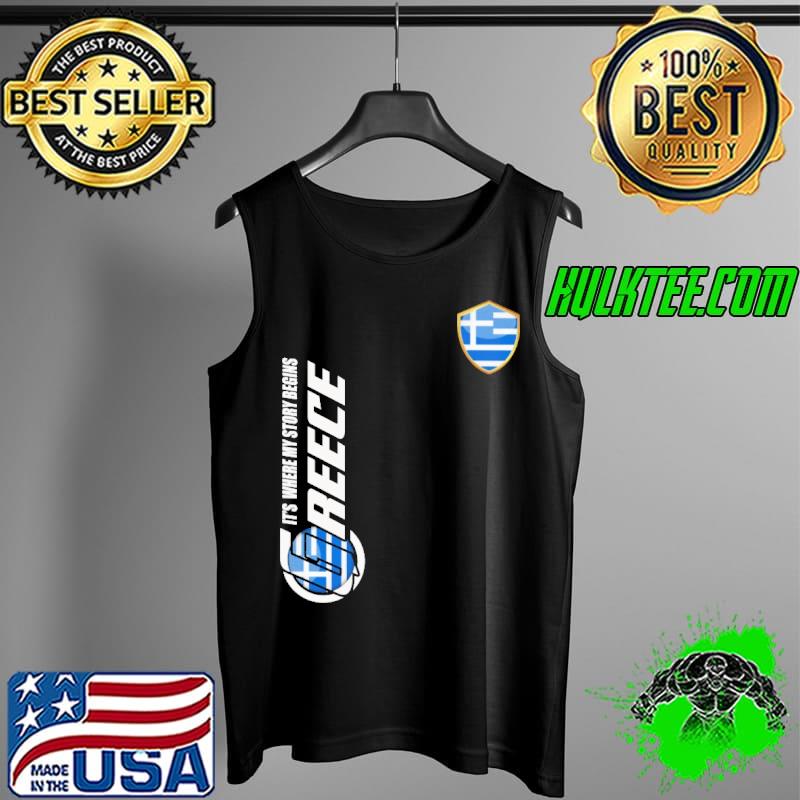 Funny Its where my story begins greece ds23 logo Tank Top Funny Its where my story begins greece ds23 logo Tank Top