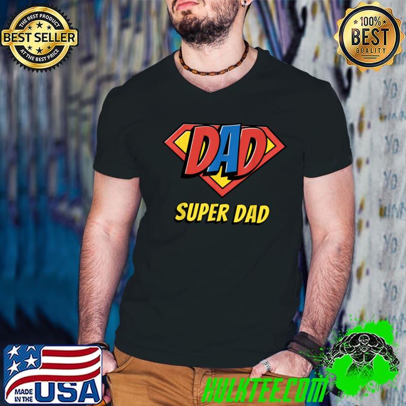 Funny men's Super Dad comic style Father's Day Best Dad Ever T-Shirt Guys V Neck Funny men's Super Dad comic style Father's Day Best Dad Ever T-Shirt Guys V Neck