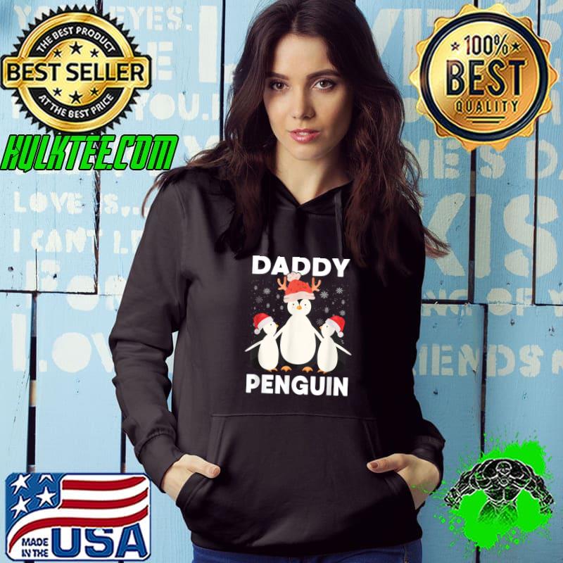 Funny mens Daddy Penguin Funny Winter Animals Lover Christmas Father T-Shirt