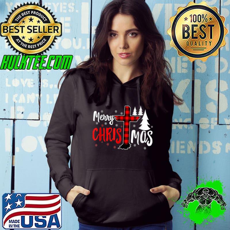 Funny Merry Christmas Christians Buffalo Plaid T-Shirt
