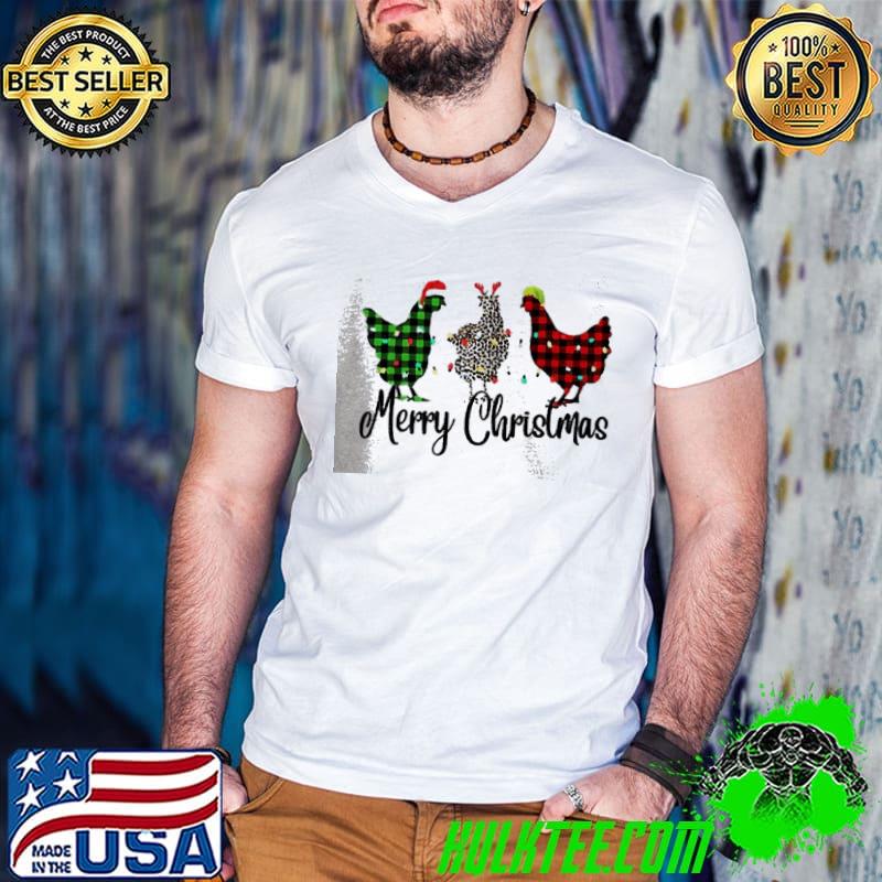 Funny Merry Cluckmas Chicks Xmas Buffalo Pattern Unisex Sweatshirt