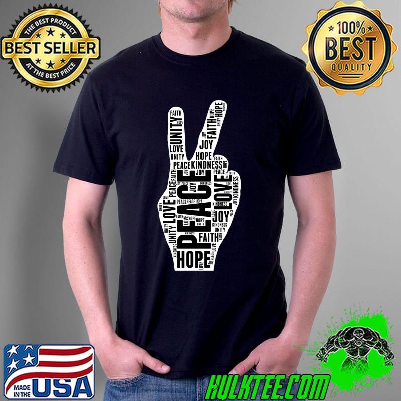Funny Peace Love Hand Sign Symbol For Peacemaker Kindness T- Unisex Funny Peace Love Hand Sign Symbol For Peacemaker Kindness T- Unisex