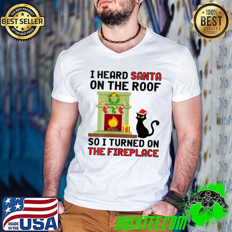 Funny sarcastic Christmas Cat Hates Santa Annoyed Cats T-shirt