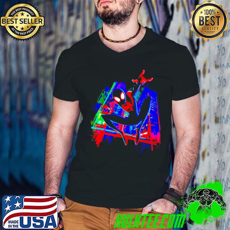Funny Spider Man Miles Morales Graffiti City shirt