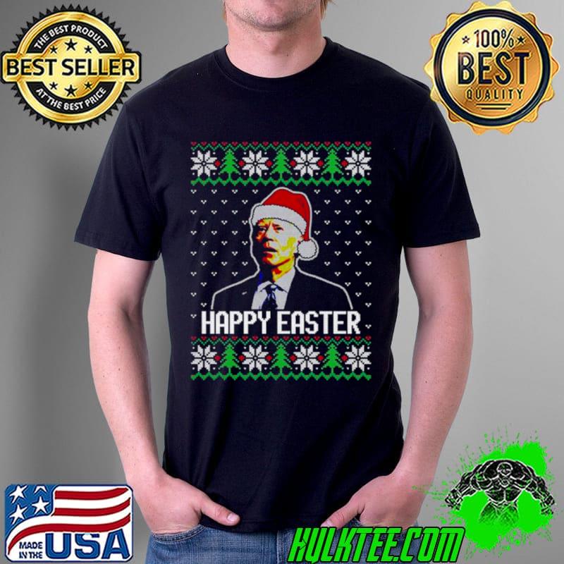Funny The Joe Biden Santa Hat Happy Easter Ugly Christmas Sweater Unisex Funny The Joe Biden Santa Hat Happy Easter Ugly Christmas Sweater Unisex