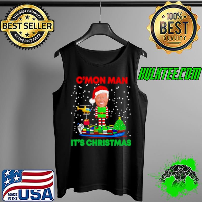 Funny Trump 2024 Santa Joe Biden C’mon man it’s Christmas Tank Top Funny Trump 2024 Santa Joe Biden C’mon man it’s Christmas Tank Top