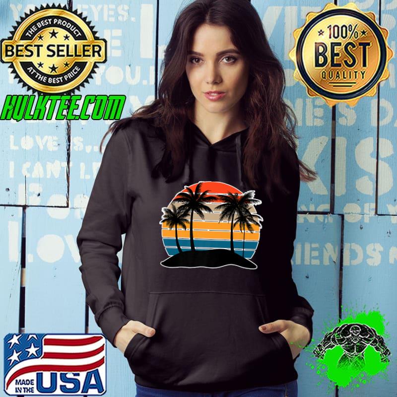 Funny vintage Beach Shirt Palm Trees Beach Chair Cool Premium T-Shirt Funny vintage Beach Shirt Palm Trees Beach Chair Cool Premium T-Shirt
