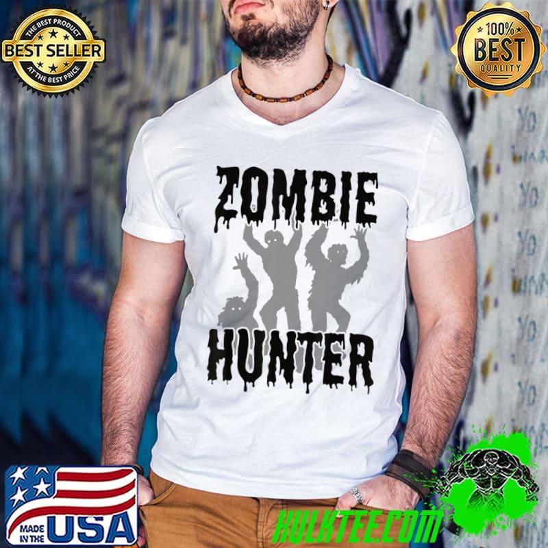Funny Zombie Hunter Halloween party costume T-Shirt