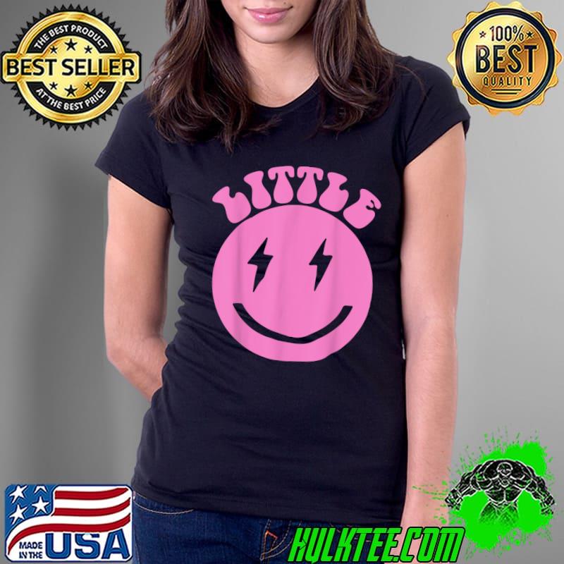 Gbig Big Little Sorority Reveal Smily Face Funny Cute Little T-Shirt Ladies Tee Gbig Big Little Sorority Reveal Smily Face Funny Cute Little T-Shirt Ladies Tee