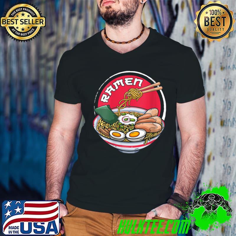 Gift For Japanese Ramen Lover T-Shirt Guys V Neck Gift For Japanese Ramen Lover T-Shirt Guys V Neck