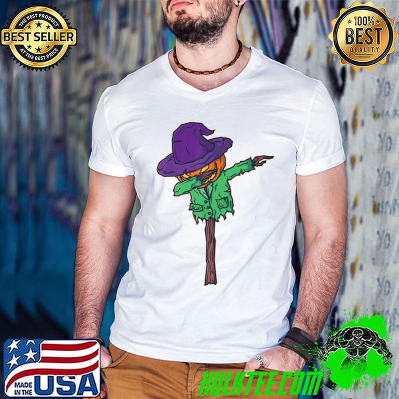Halloween Dabbing Cute Scary Pumpkin Scarecrow Costume T-Shirt