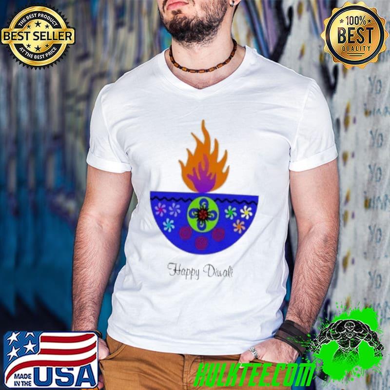 Happy diwali lamp diya shirt