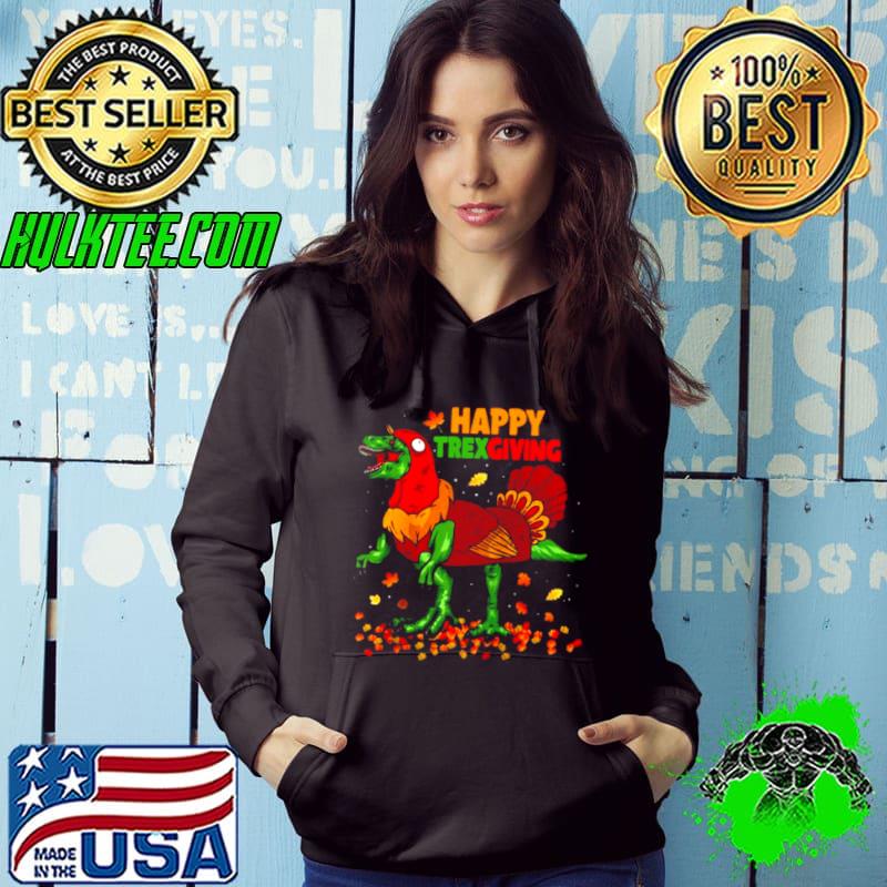 Happy TRex Dinosaur Thanksgiving Holiday Vintage T shirt