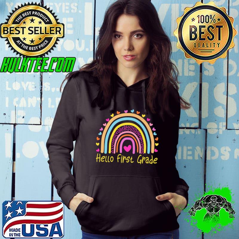 Hello First Grade Teacher Rainbow Premium T-Shirt