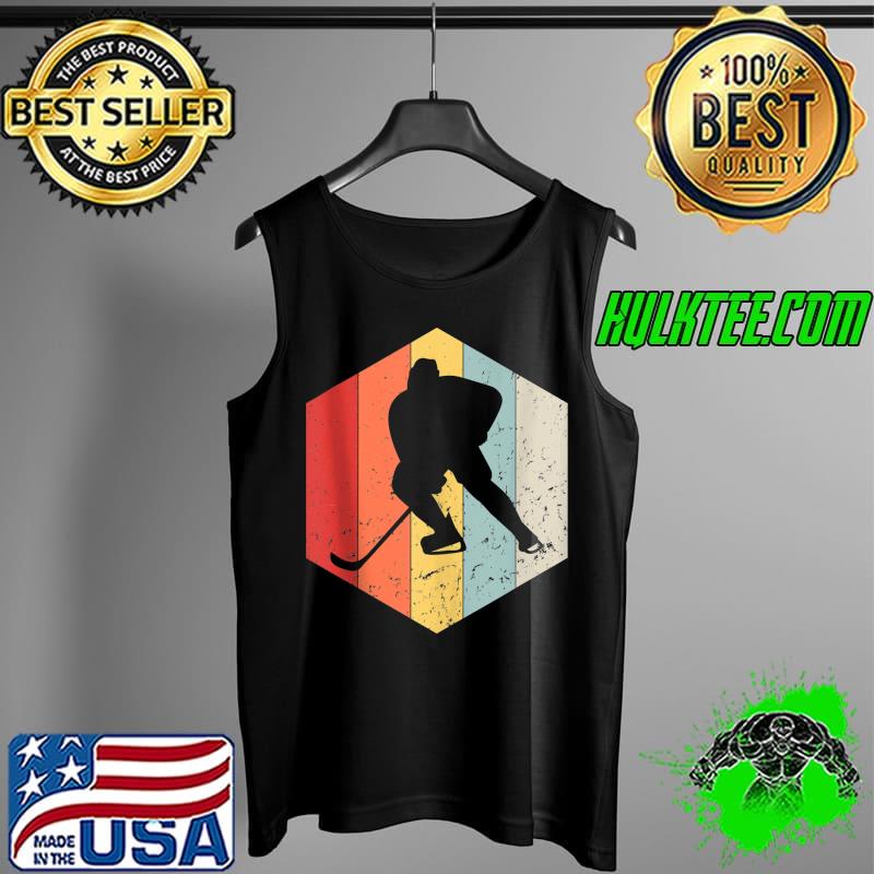 Hockey Sport Player Retro Vintage T-Shirt Tank Top Hockey Sport Player Retro Vintage T-Shirt Tank Top