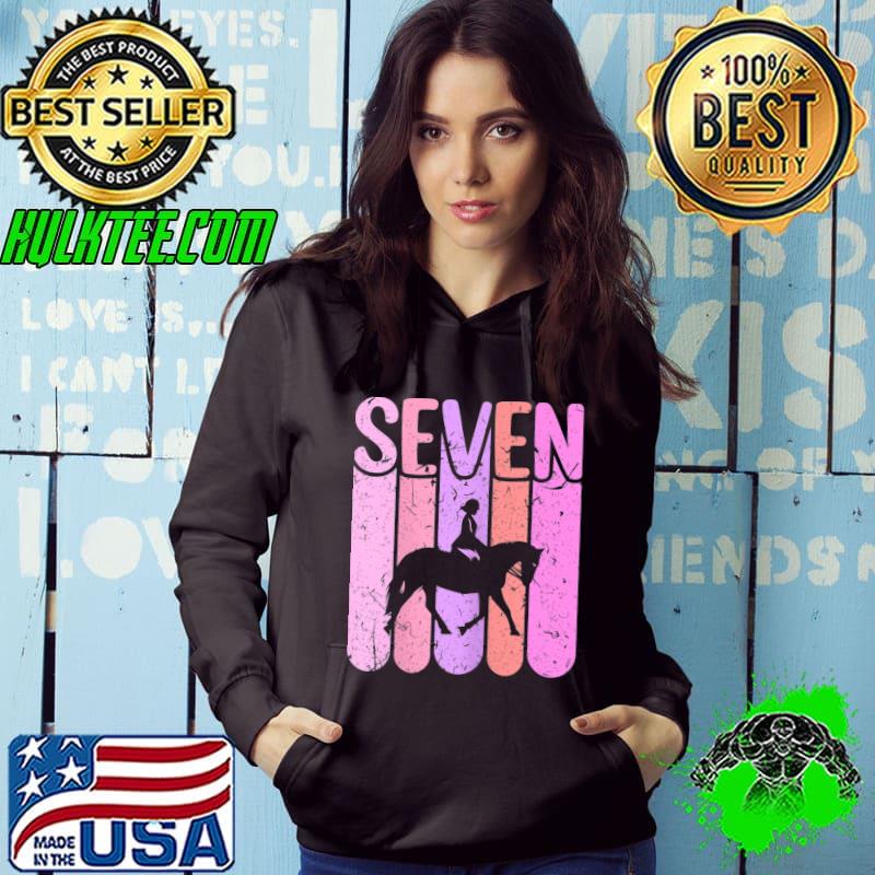 Horse Girl 7th Birthday Horseback Riding T-Shirt