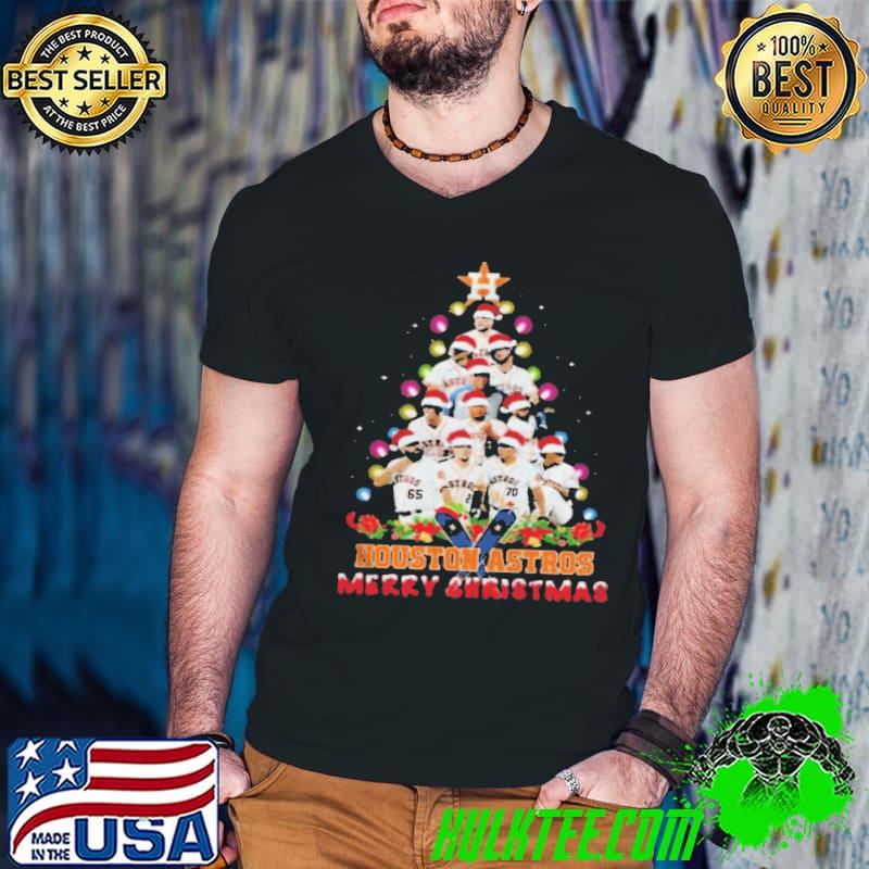 Houston Astros Christmas Tree Baseball Teams 2021 Merry Christmas shirt