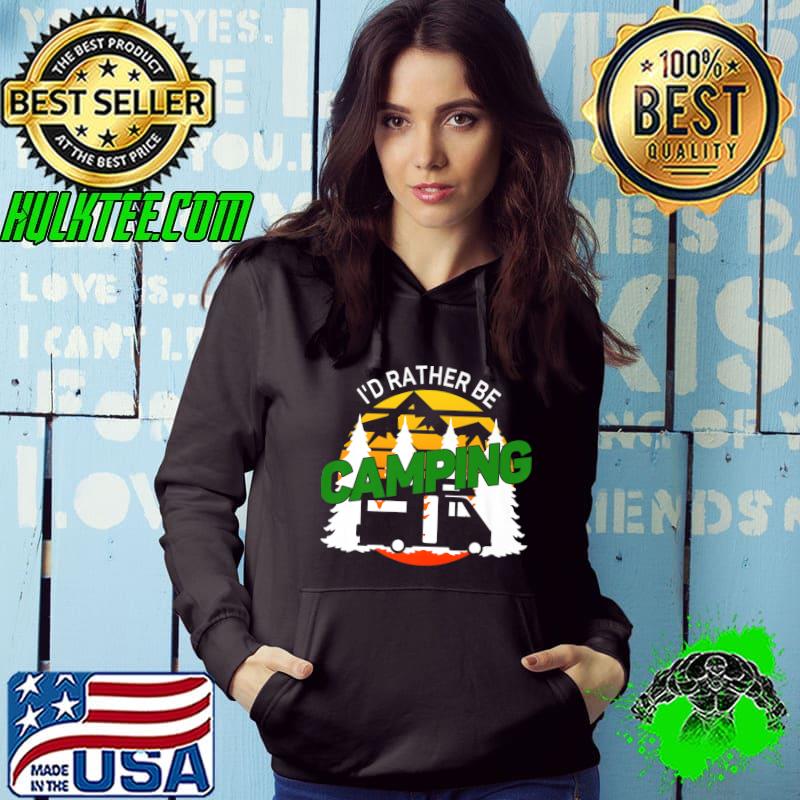 I'd Rather Be Camping Motorhome Campervan Premium T-Shirt