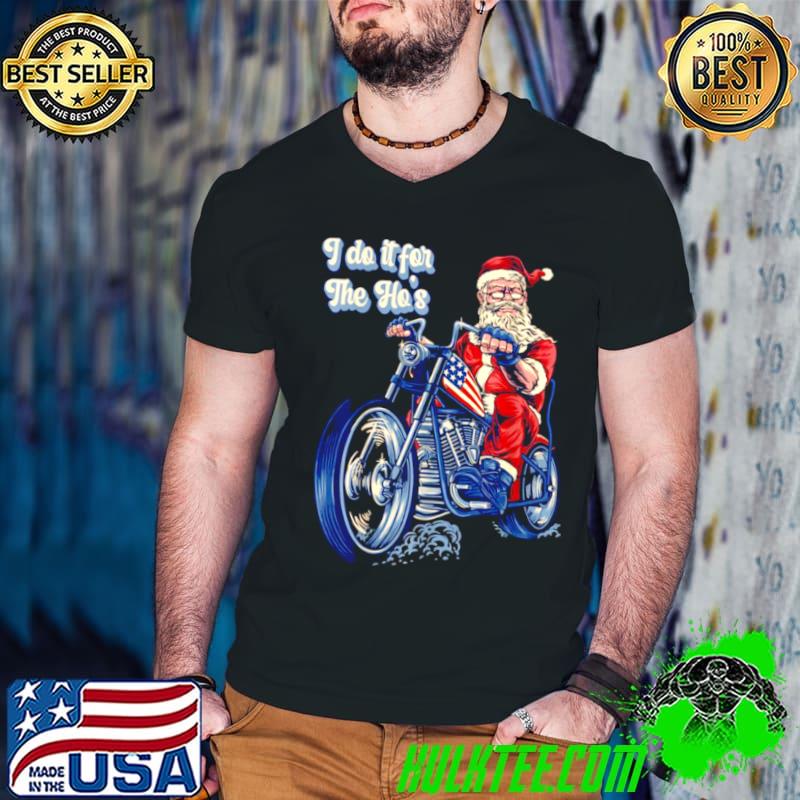 I do it for the ho’s Christmas Biker Santa USA FLAG Shirt Guys V Neck I do it for the ho’s Christmas Biker Santa USA FLAG Shirt Guys V Neck