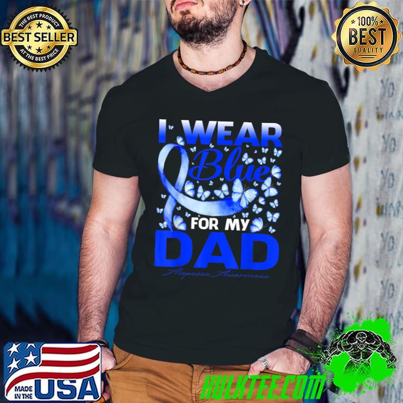 I Wear Bule For My Dad Alopecia Awareness T-Shirt Guys V Neck I Wear Bule For My Dad Alopecia Awareness T-Shirt Guys V Neck