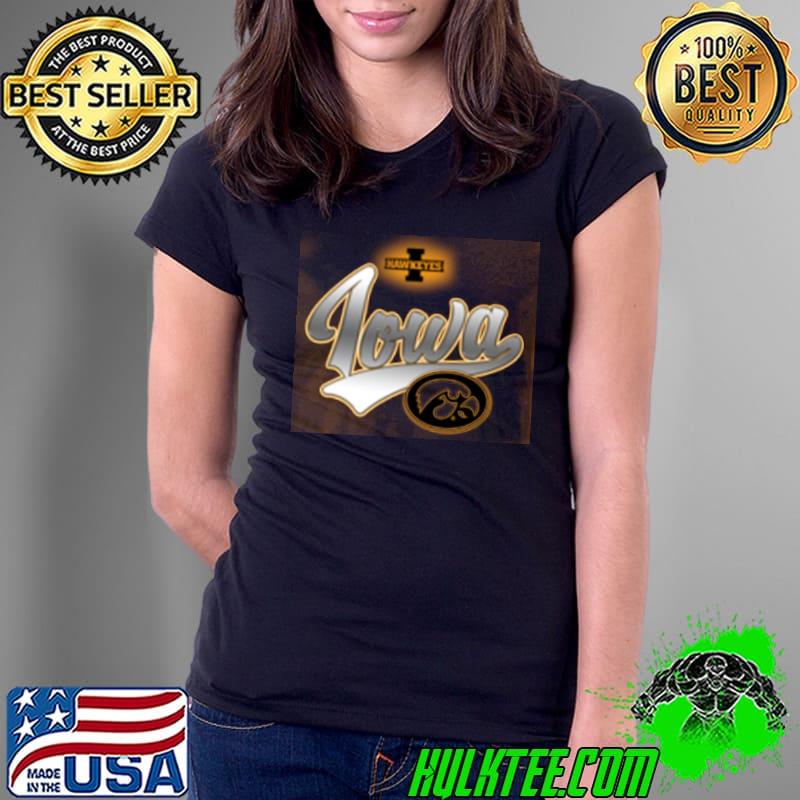 Iowa Hawkeyes Logo Football Team Shirt Ladies Tee Iowa Hawkeyes Logo Football Team Shirt Ladies Tee