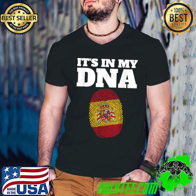 It's In My DNA Spanish Flag Spain Roots Spain Fingerprint T-Shirt Guys V Neck It's In My DNA Spanish Flag Spain Roots Spain Fingerprint T-Shirt Guys V Neck