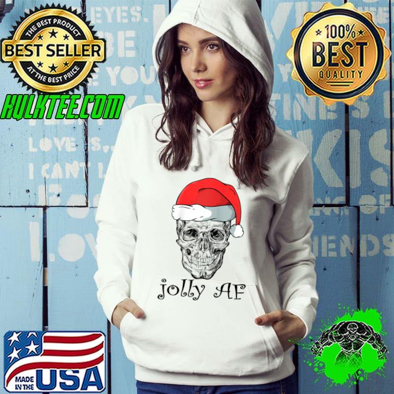 Jolly AF Skull Christmas T-shirt
