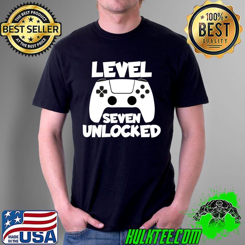 Level Seven Unlocked 7 Birthday Birth Anniversary celebrate T-s Unisex Level Seven Unlocked 7 Birthday Birth Anniversary celebrate T-s Unisex